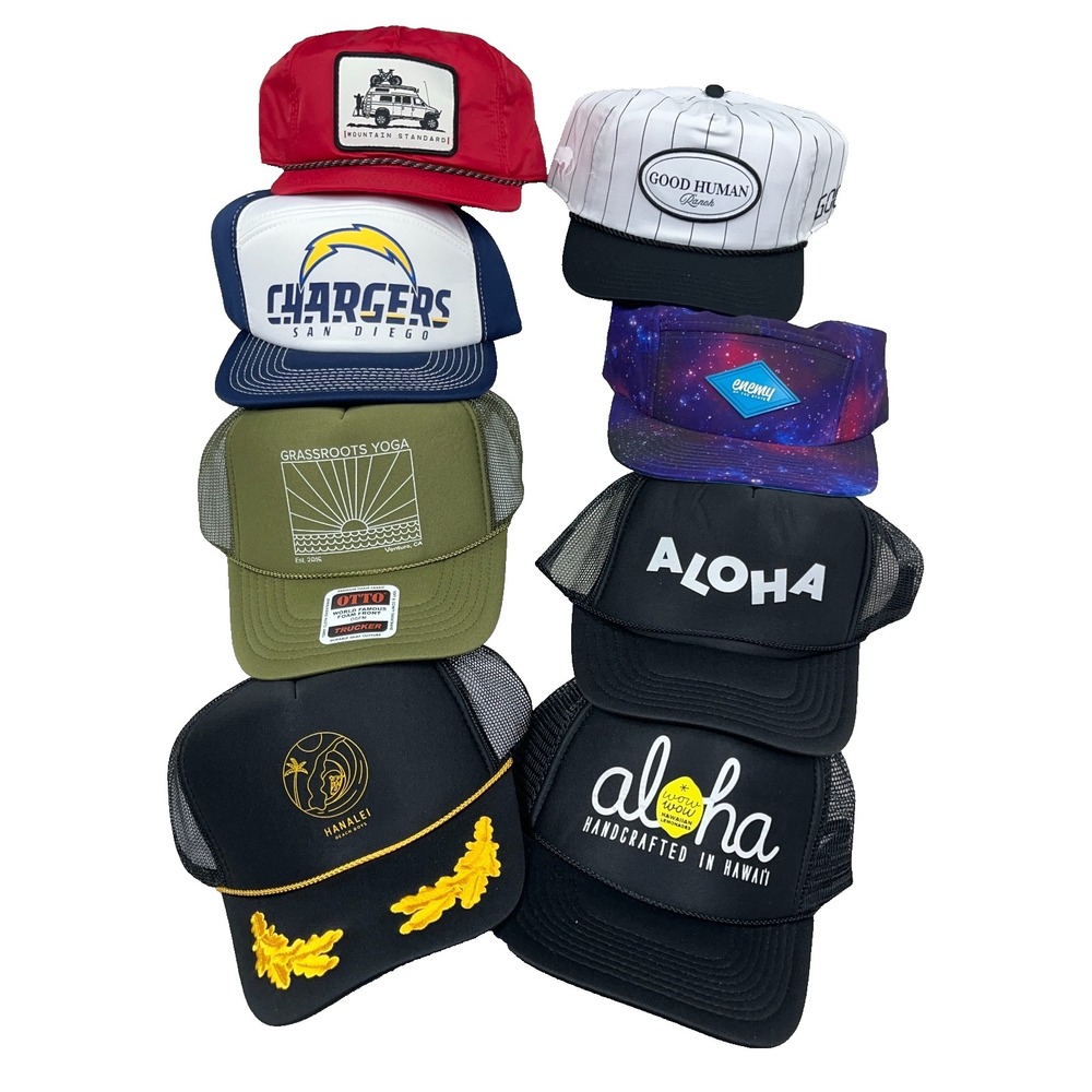 Trucker Hat Lot Cap Snapback Mesh Back Vintage Retro Y2K Deadstock Advertising D